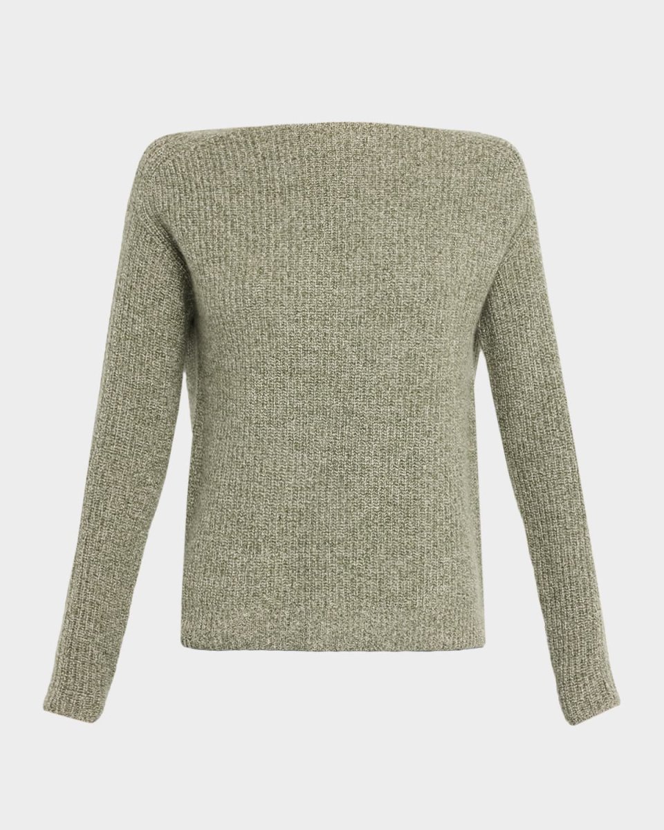 Cashmere Boat-Neck Shaker Rib Sweat